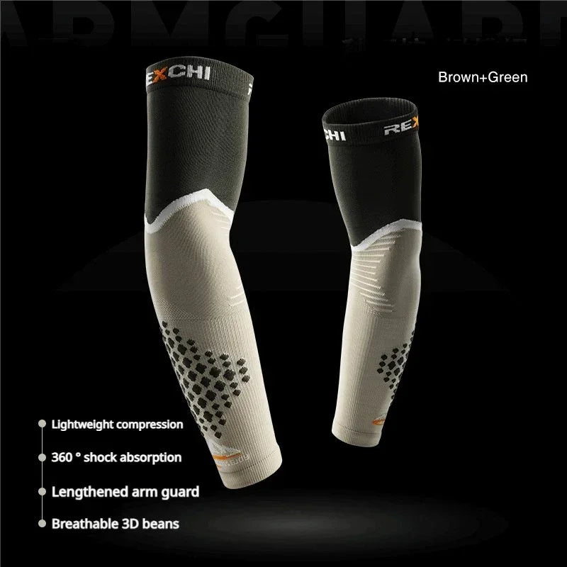 1 Pair REXCHI Premium Compression Arm Sleeves - Ultimate Protection for Outdoor Adventures - BPRunning