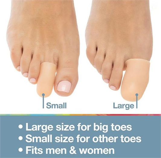 (10 Pcs) Gel Toe Caps - Protectors for Ingrown Toenails, Corns, and Blisters - BPRunning