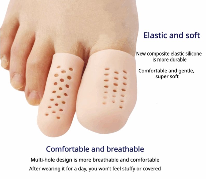(14 Pcs) Gel Toe Protectors - Big Toe Caps for Foot Pain Relief - BPRunning
