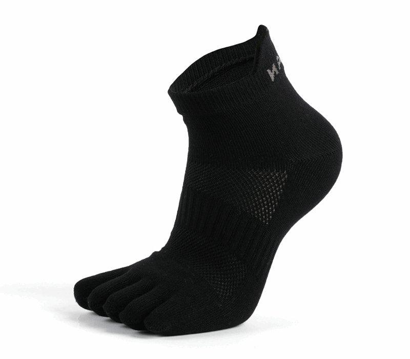 (3 Pairs) Low-cut Breathable Cotton Five-Toe Sports Socks for Men and Women - BPRunning