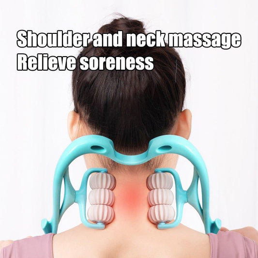 6-Ball Cervical Neck Massager - Manual Kneading Roller for Relaxation - BPRunning