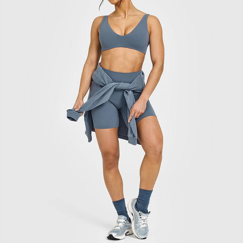 Women's Solid Color Shockproof Yoga Bra Sports Vest