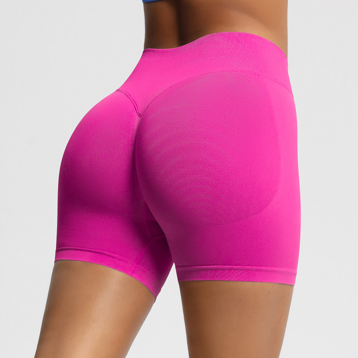 Seamless Three-section Waist Fitness Shorts Women's High Top Sports Yoga Shorts - BPRunning