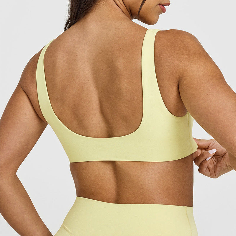 Women's Solid Color Shockproof Yoga Bra Sports Vest