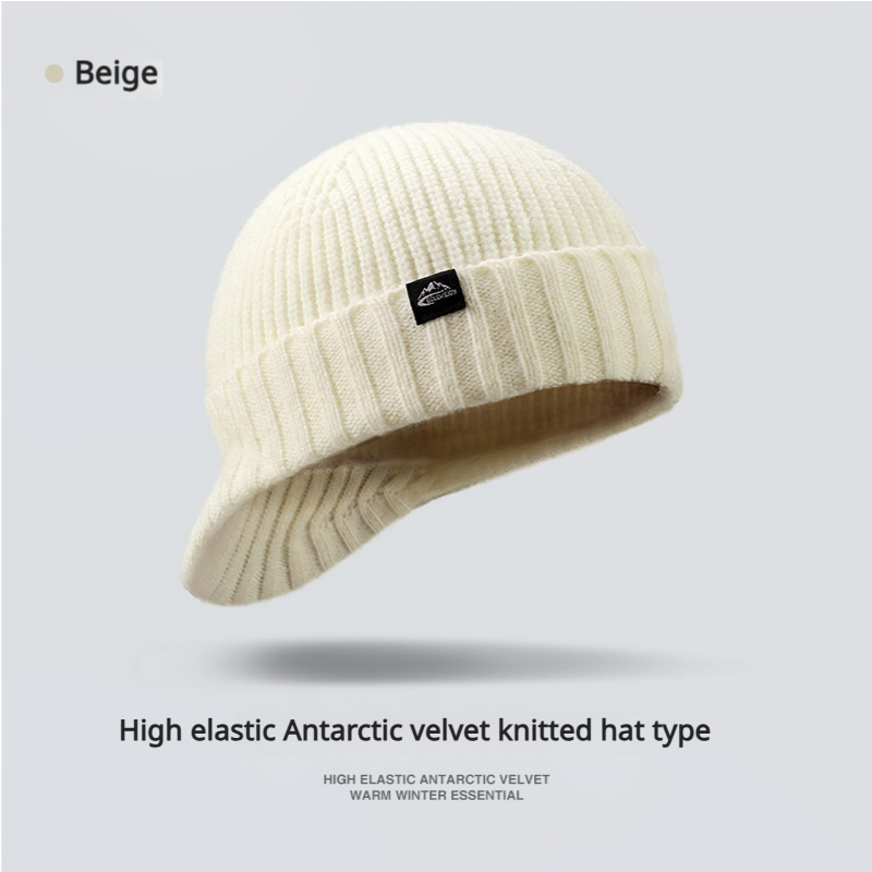 Cozy Knit Beanie Hat for Men and Women - Stylish & Warm with Visor - BPRunning