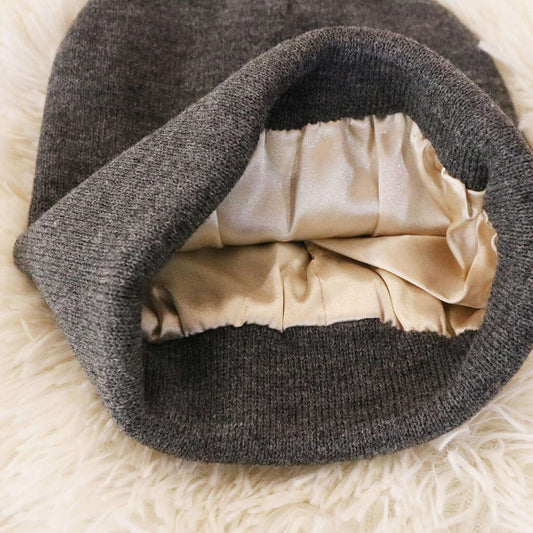 Cozy Chic Winter Beanie—Satin Lined for Ultimate Comfort - BPRunning