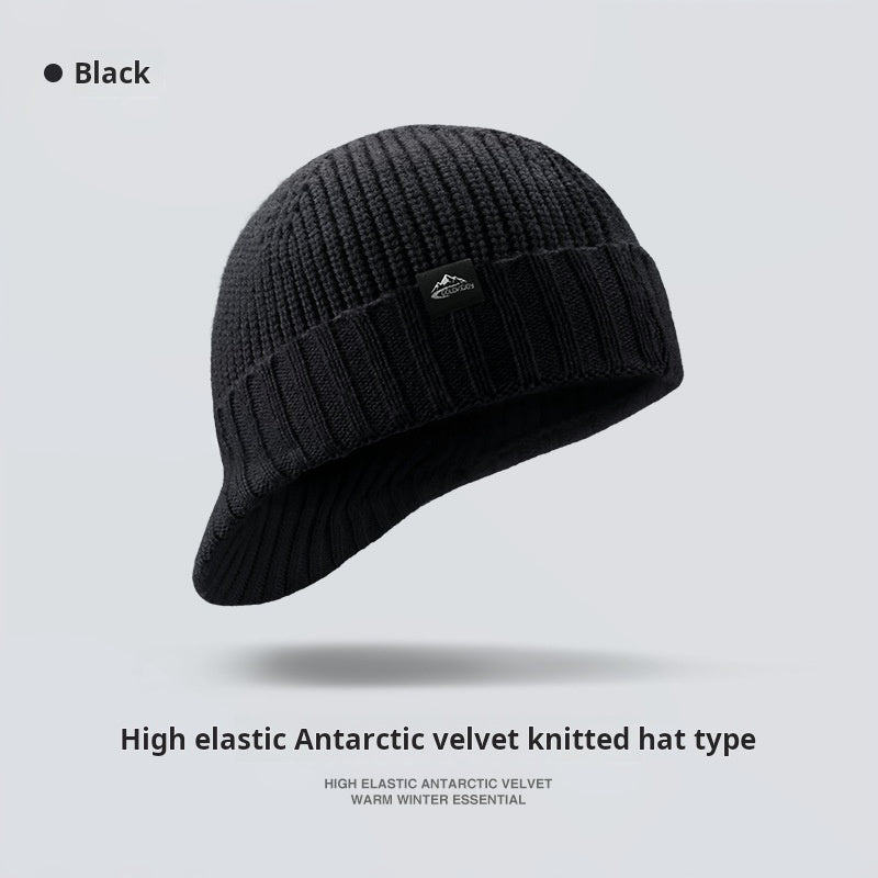 Cozy Knit Beanie Hat for Men and Women - Stylish & Warm with Visor - BPRunning