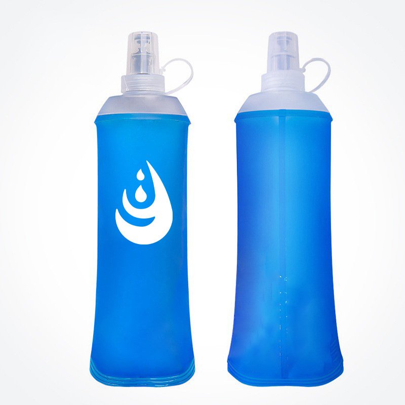 Customizable Collapsible Water Bottles - SEAL ROCK Soft Flask (250ml & 500ml, Pack of 2) - BPRunning