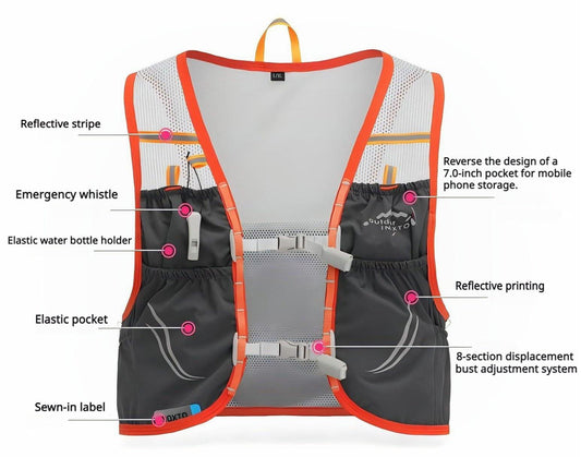 INOXTO- 3.5L Lightweight running backpack hydration vest - BPRunning