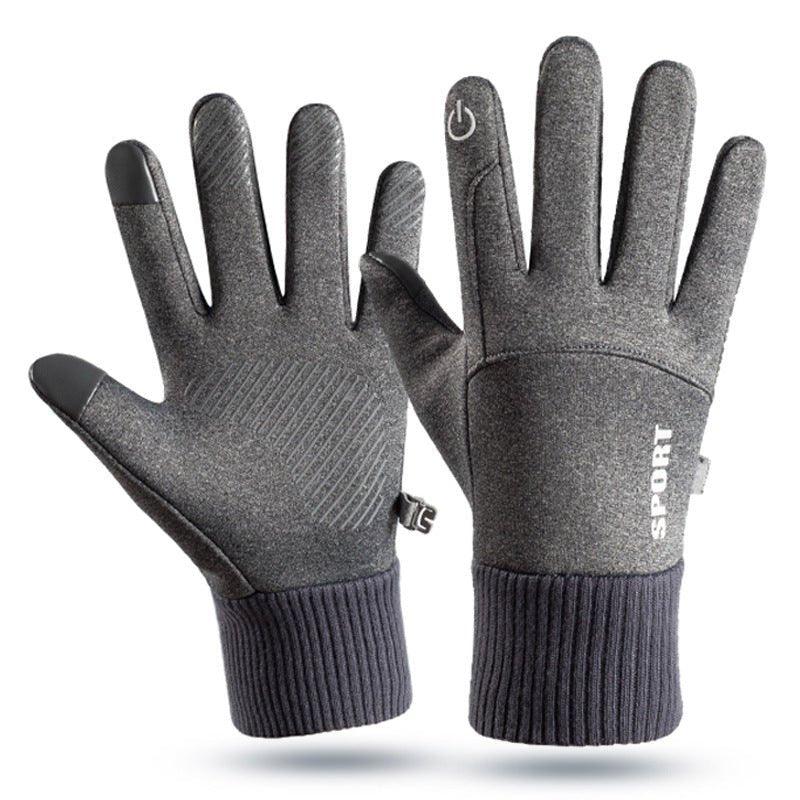 Men's Winter Running Gloves - Velvet Lined, Waterproof, Touchscreen - BPRunning