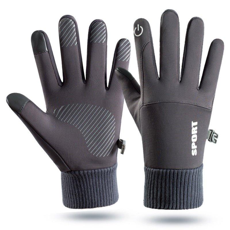 Men's Winter Running Gloves - Velvet Lined, Waterproof, Touchscreen - BPRunning
