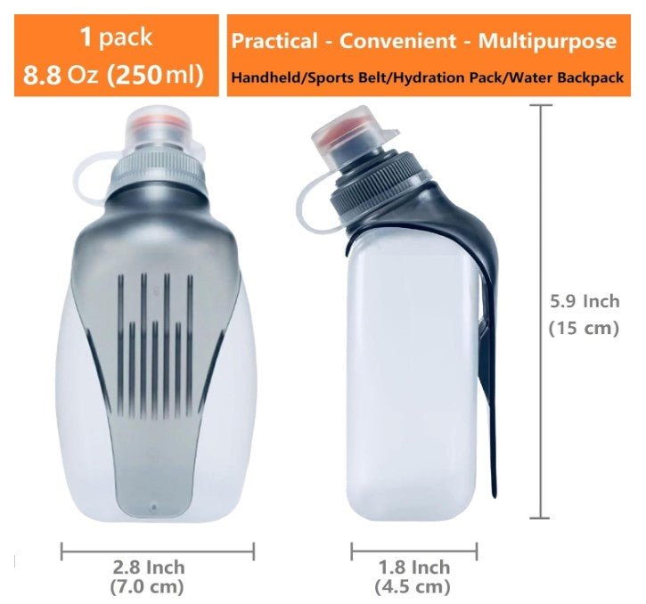 Running Water Bottles (2-Pack) - BPA-Free & Leak-Proof - BPRunning