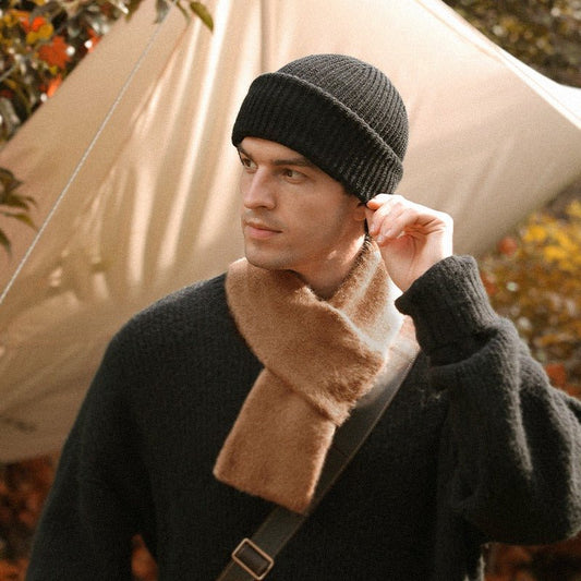 Winter Knitted Hat: 2-in-1 Outdoor Running Cycling Cap with Full Face Protection and Earmuffs - BPRunning