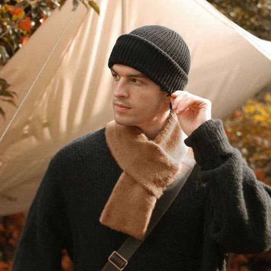 Winter Knitted Hat: 2-in-1 Outdoor Running Cycling Cap with Full Face Protection and Earmuffs - BPRunning