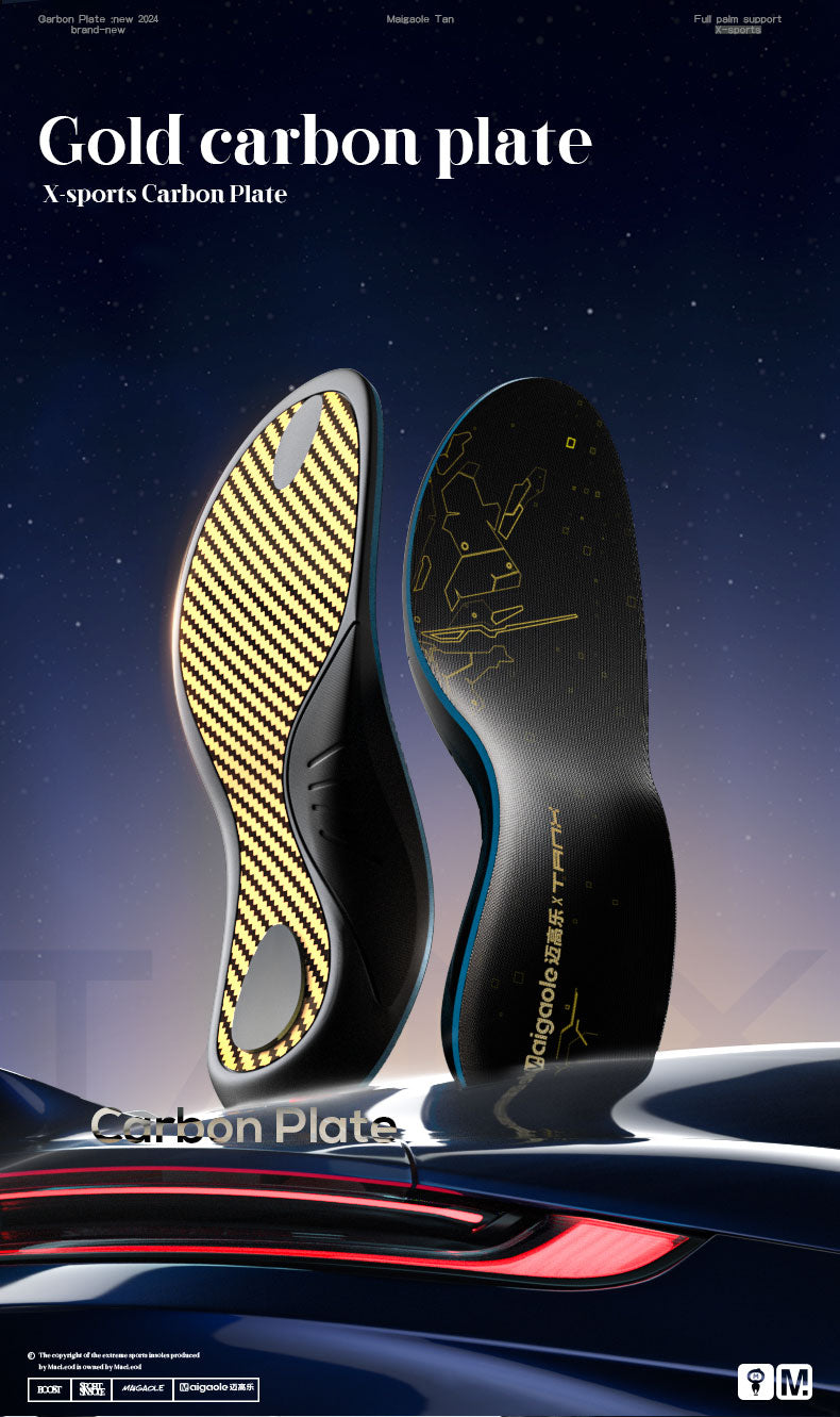 Tanx Gold High-Performance Carbon Fiber Sport Insoles - BPRunning