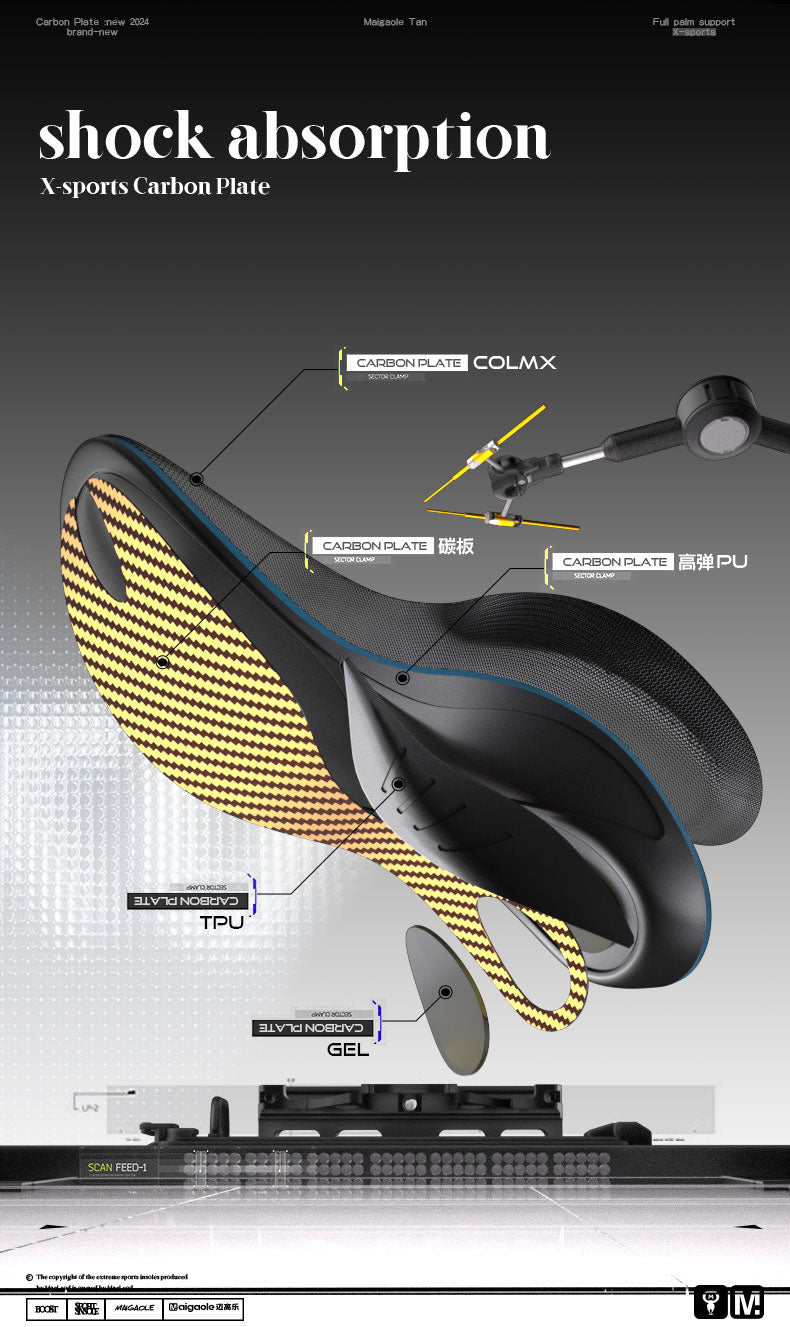 Tanx Gold High-Performance Carbon Fiber Sport Insoles - BPRunning