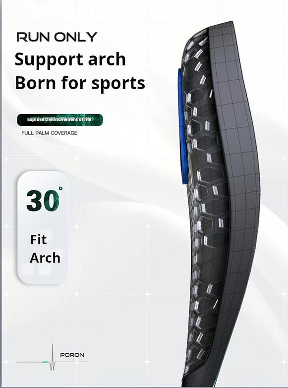 Carbon Fiber Insole with Poron Cushioning—Arch Support for Running and Sports - BPRunning