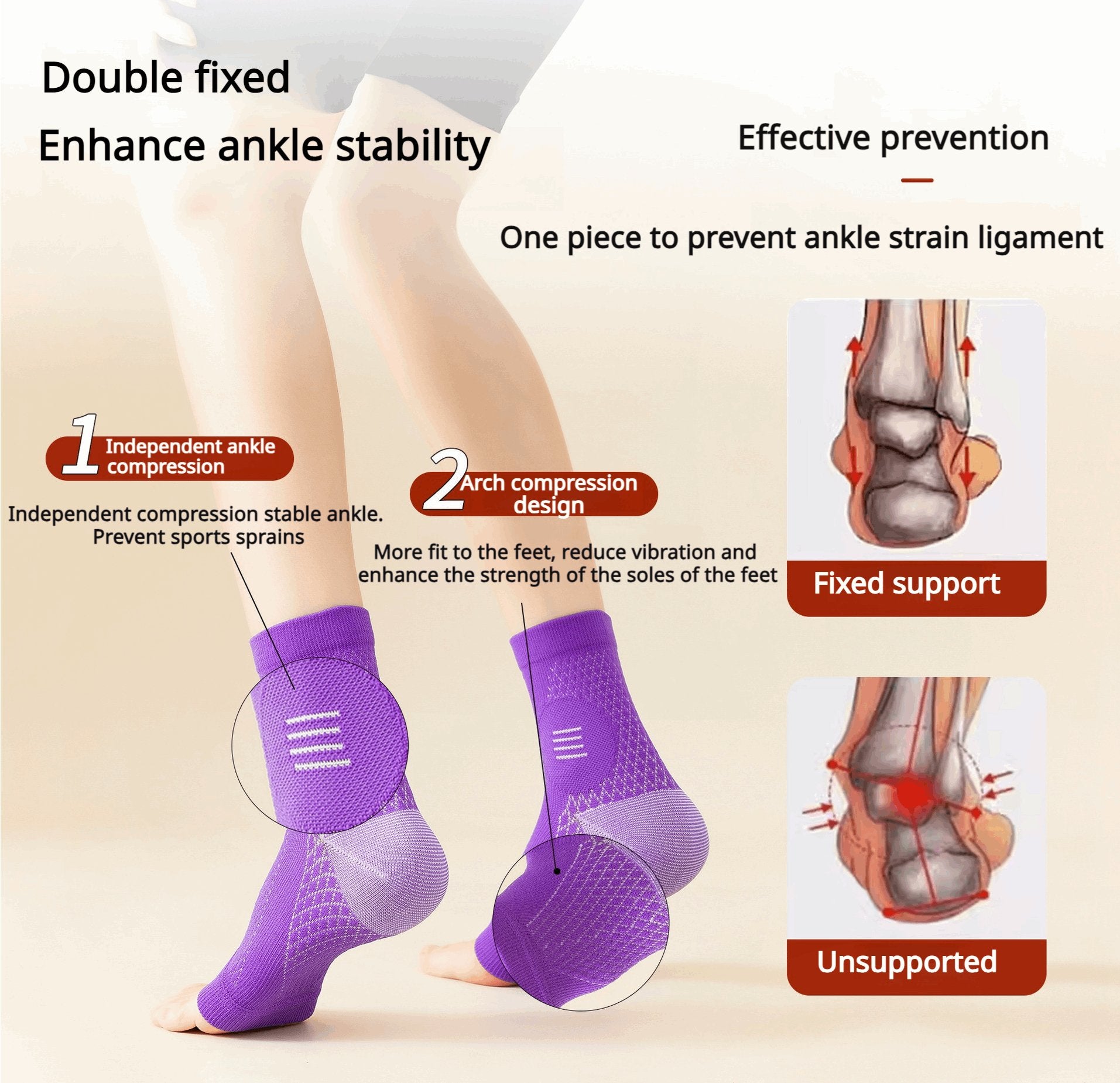 1 Pair Plantar Fasciitis Compression Socks – Ultimate Relief for Foot Pain - BPRunning