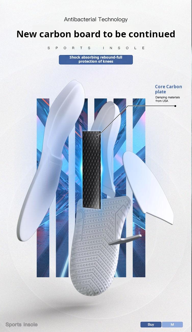 Carbon Fiber Insole with Poron Cushioning—Arch Support for Running and Sports - BPRunning