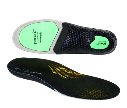 Carbonfaser-Einlegesohle mit Poron-Dämpfung – Fußgewölbeunterstützung beim Laufen und Sport
