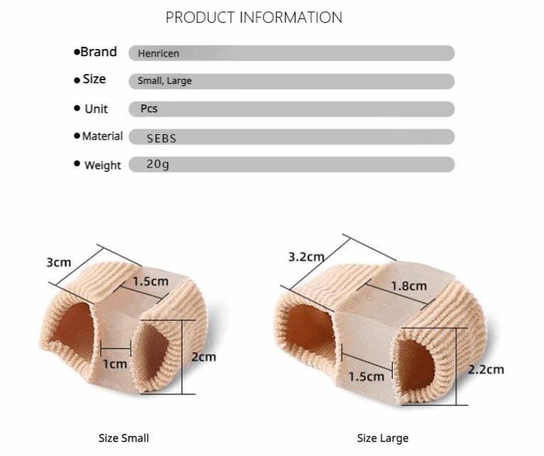 (2 Pcs) Gel Bunion Toe Separators - Breathable Protectors for Overlapping Toes - BPRunning