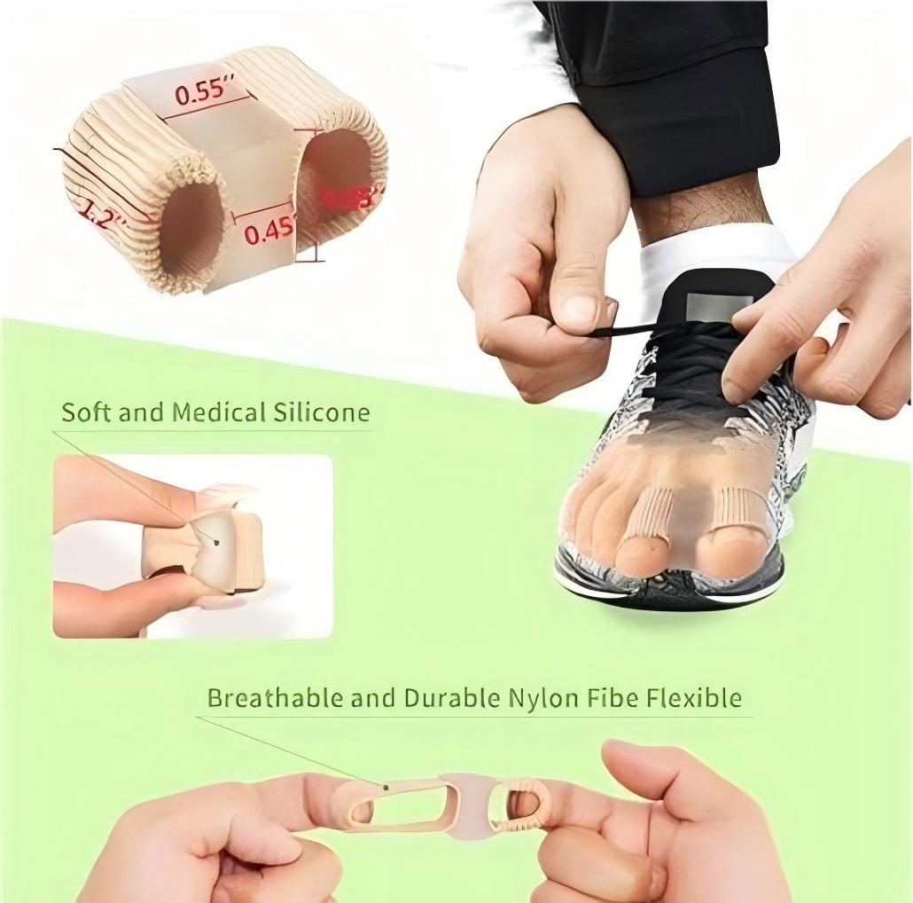 (2 Pcs) Gel Bunion Toe Separators - Breathable Protectors for Overlapping Toes - BPRunning