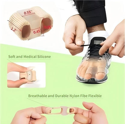 (2 Pcs) Gel Bunion Toe Separators - Breathable Protectors for Overlapping Toes - BPRunning