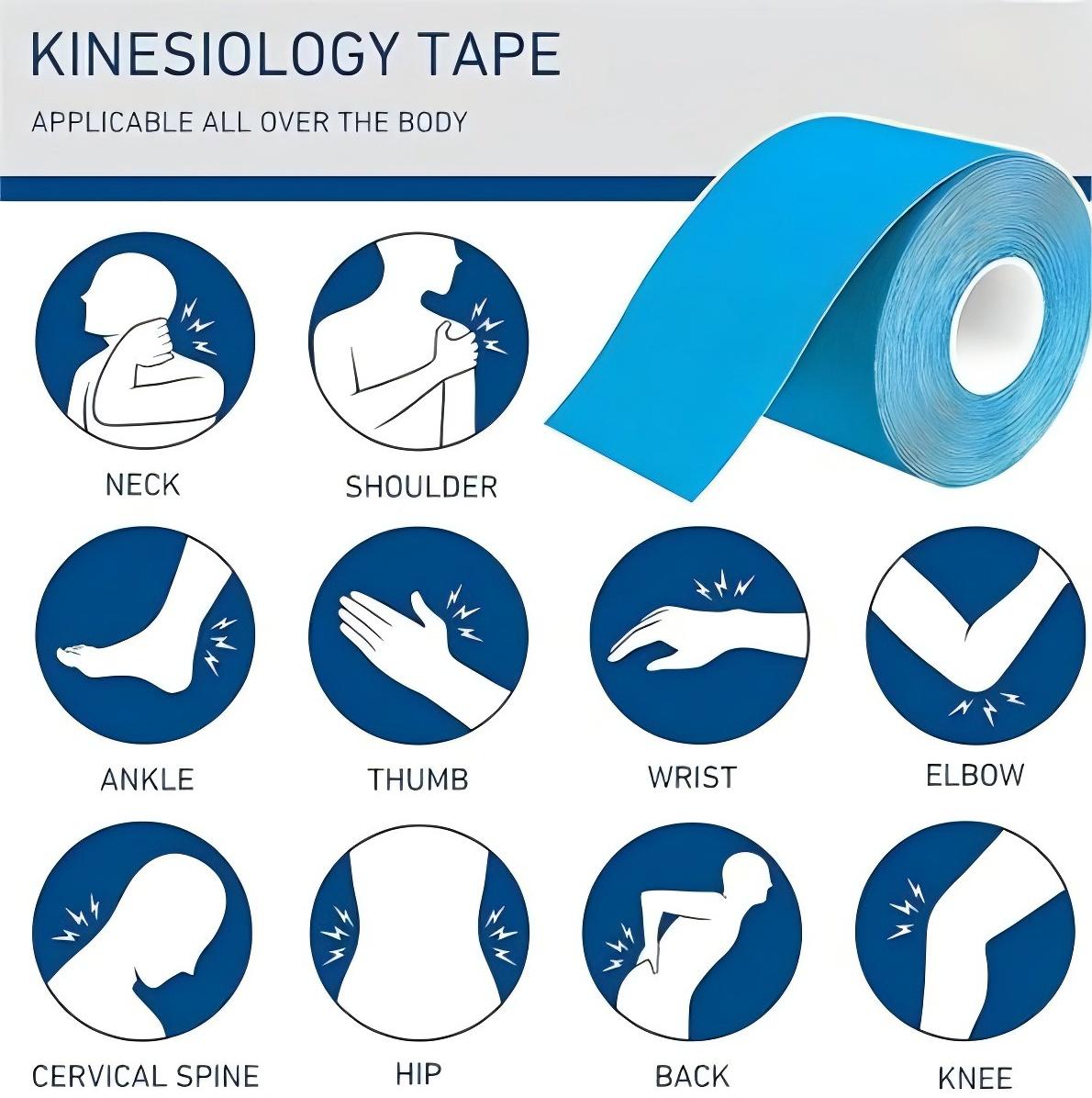 (2 Rolls) Kinesiology Tape - Waterproof, Elastic, Self-Adhesive for Sports - BPRunning