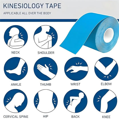 (2 Rolls) Kinesiology Tape - Waterproof, Elastic, Self-Adhesive for Sports - BPRunning