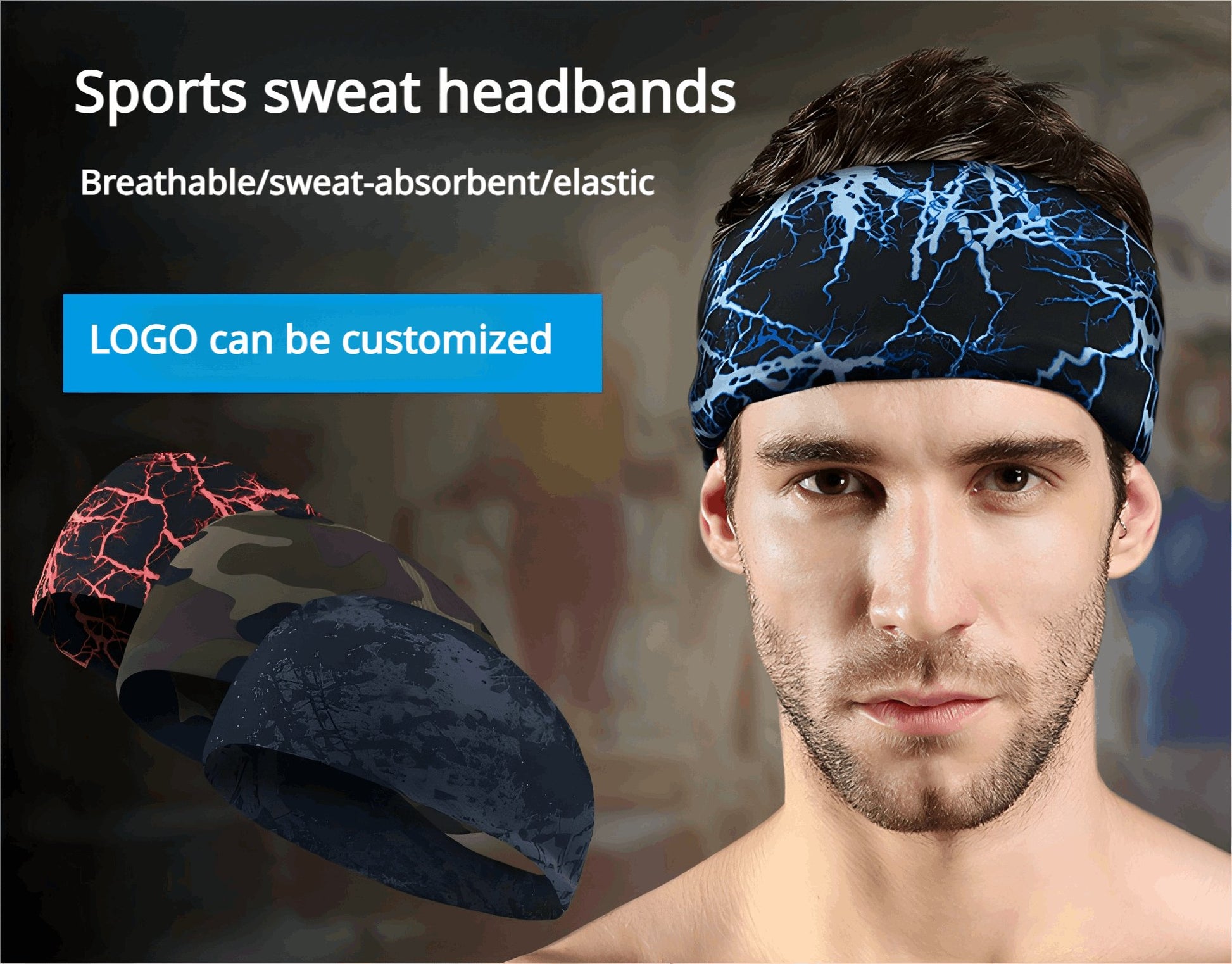 (5 Pack)Sports Sweat Headbands - Moisture Wicking for Running & Gym - BPRunning