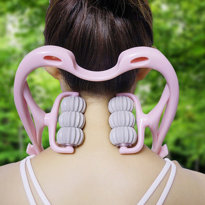 6-Ball Cervical Neck Massager - Manual Kneading Roller for Relaxation - BPRunning
