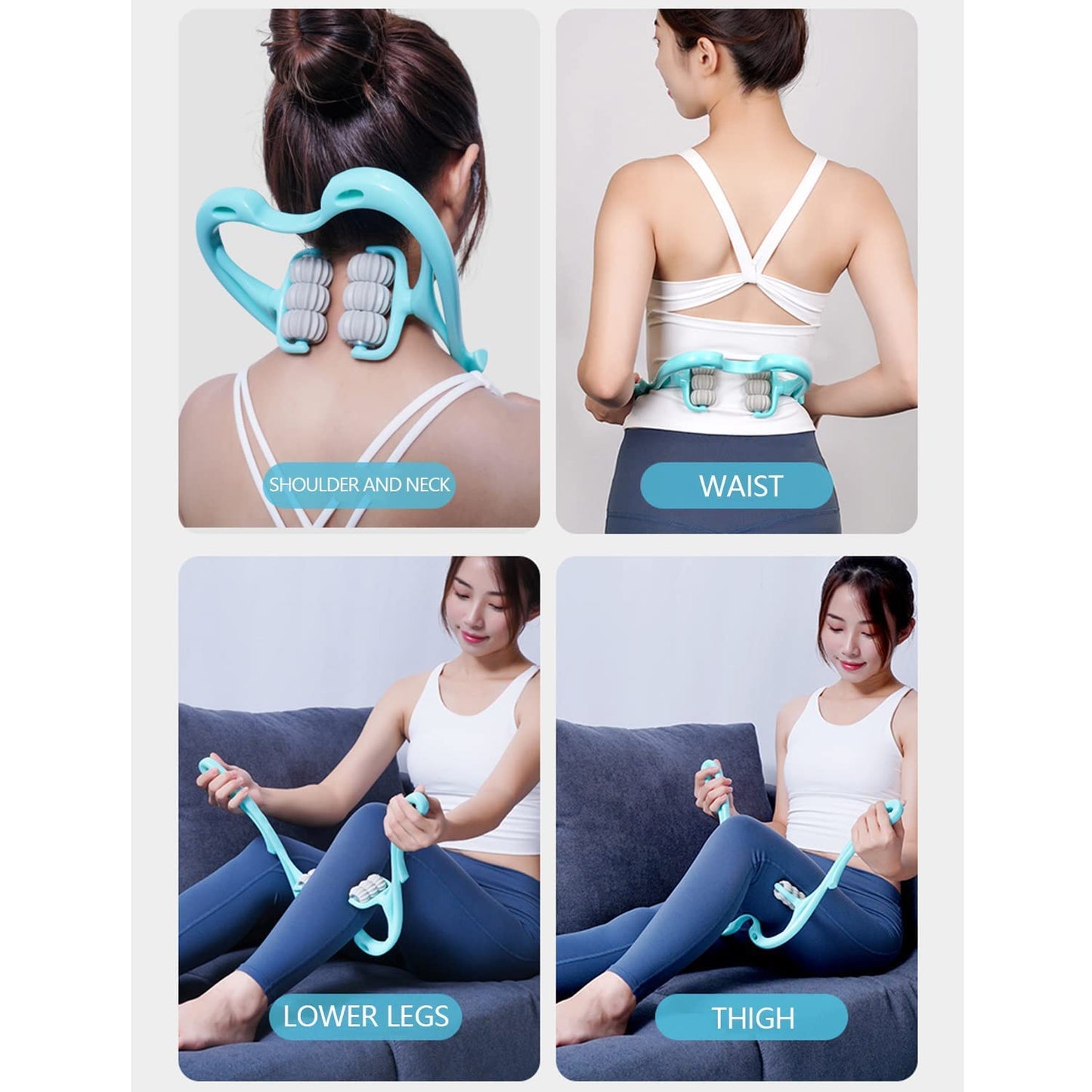 6-Ball Cervical Neck Massager - Manual Kneading Roller for Relaxation - BPRunning