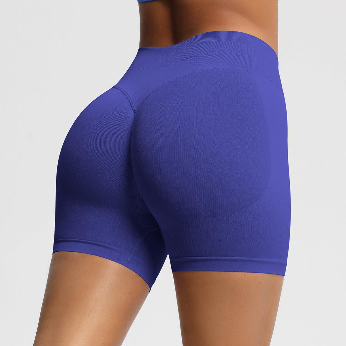 Seamless Three-section Waist Fitness Shorts Women's High Top Sports Yoga Shorts - BPRunning