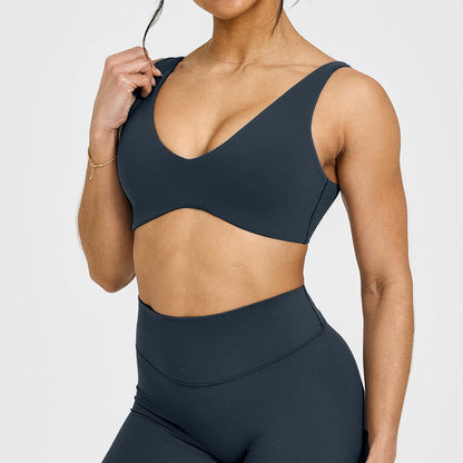Women's Solid Color Shockproof Yoga Bra Sports Vest