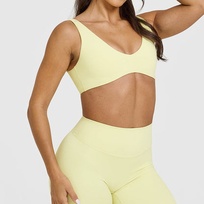 Women's Solid Color Shockproof Yoga Bra Sports Vest