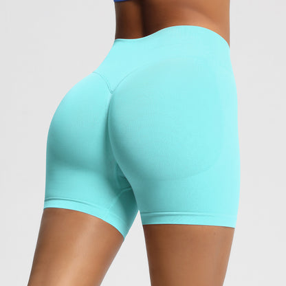 Seamless Three-section Waist Fitness Shorts Women's High Top Sports Yoga Shorts - BPRunning