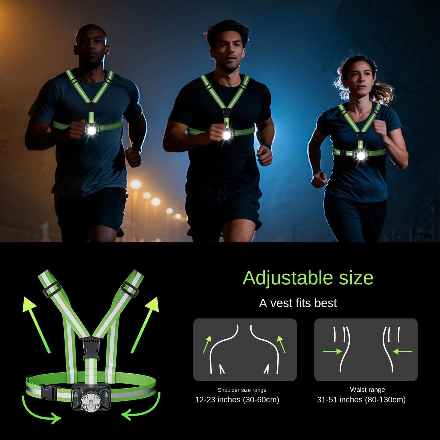 LED Chest Light for Runners | Long Battery Life