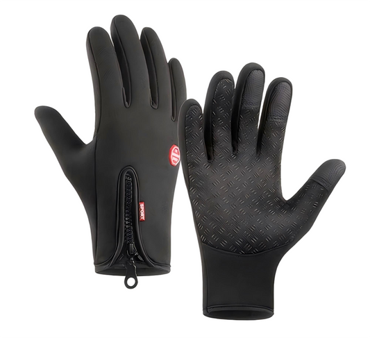 Guantes unisex para correr, otoño/invierno, impermeables, resistentes al viento y con pantalla táctil