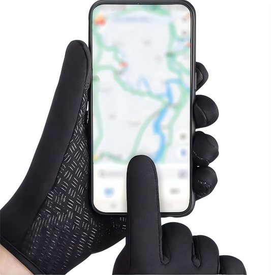 Guantes unisex para correr, otoño/invierno, impermeables, resistentes al viento y con pantalla táctil