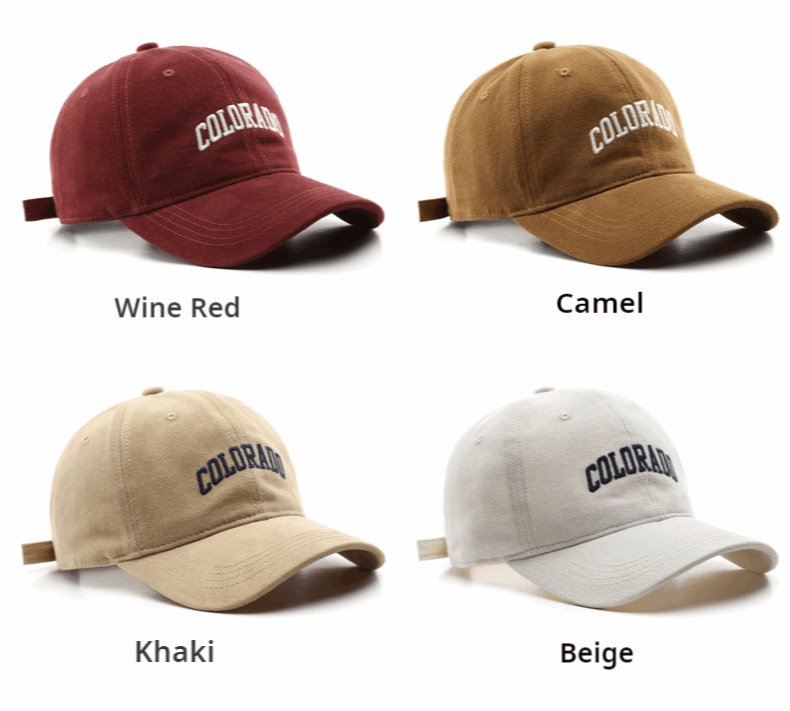 COLORADO Embroidery Spring Women Lady Girls Baseball Cap - BPRunning