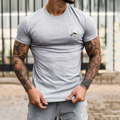 Sports Men's Stretch Running Round Neck Breathable T-shirt
