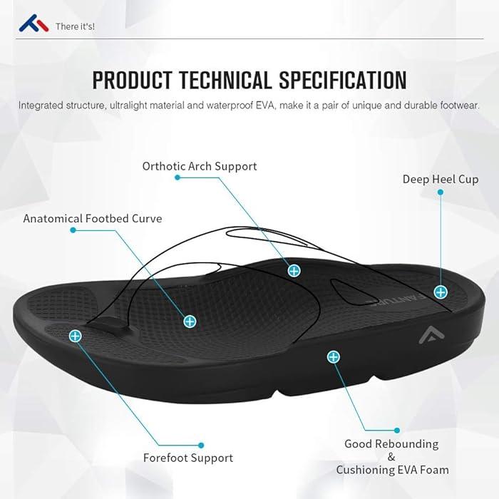FANTURE Unisex Slide Recovery Sandals - Arch Support & Foot Pain Relief - BPRunning