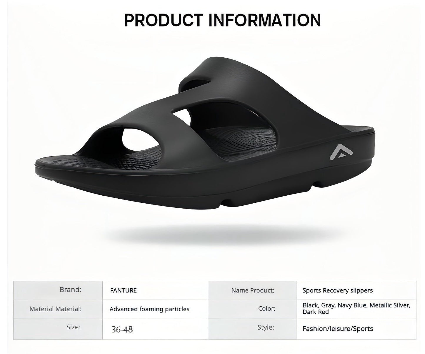 FANTURE Unisex Z-Shaped Recovery Slippers - Arch Support & Pain Relief - BPRunning