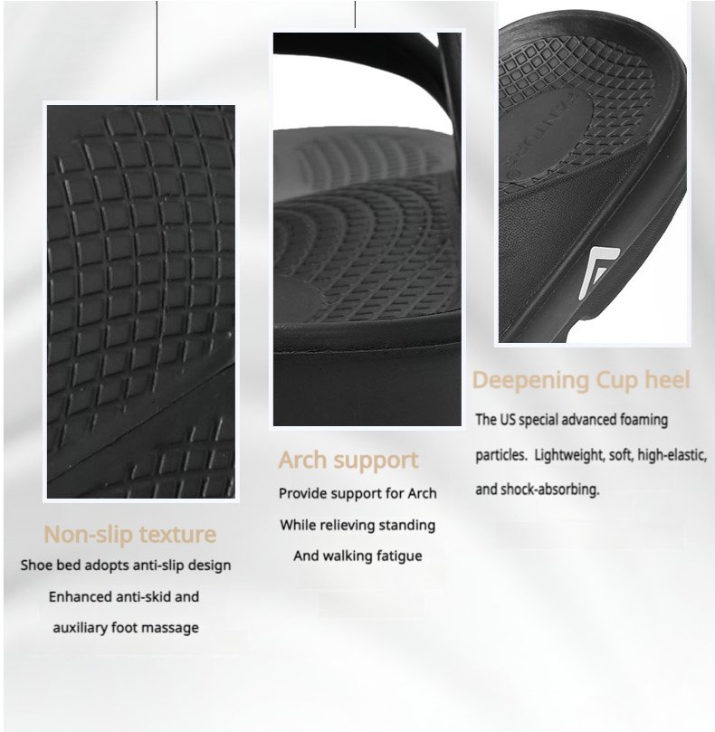FANTURE Unisex Z-Shaped Recovery Slippers - Arch Support & Pain Relief - BPRunning
