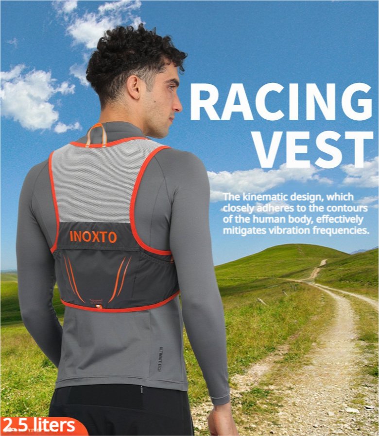 INOXTO- 3.5L Lightweight running backpack hydration vest - BPRunning