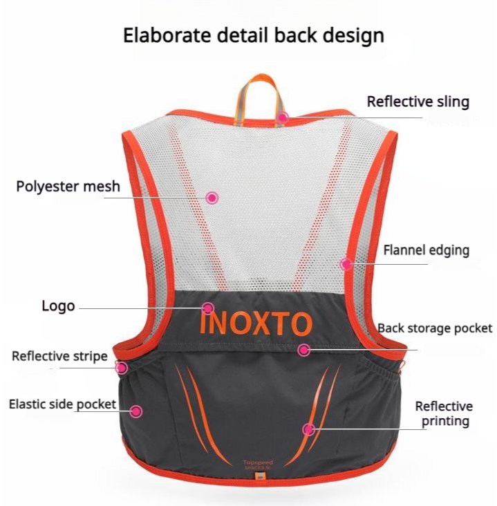 INOXTO- 3.5L Lightweight running backpack hydration vest - BPRunning